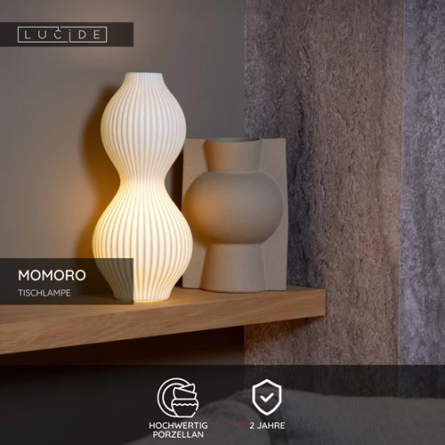 Lucide MOMORO - Tischlampe - 1xE14 - Weiß - USP